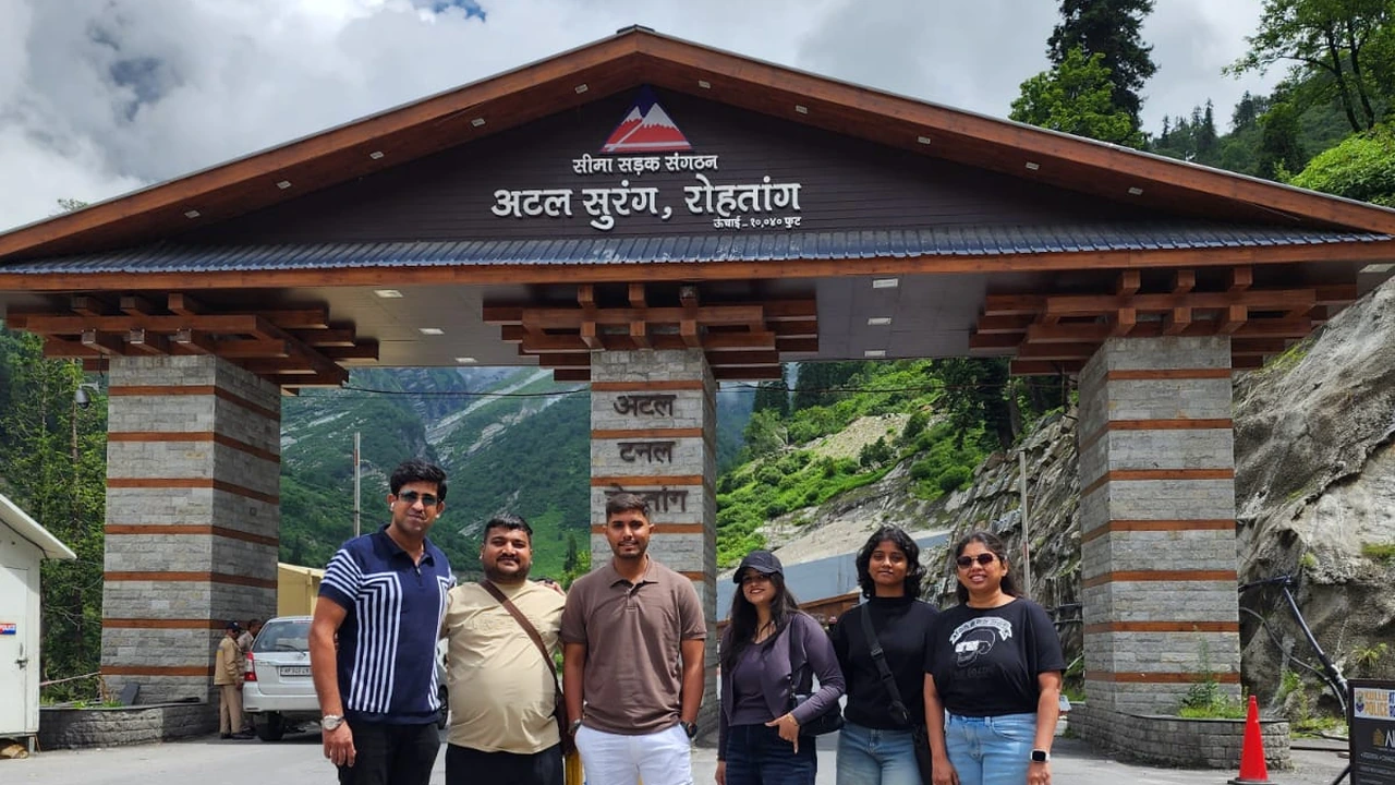 The Atal Tunnel gateway on the Manali side